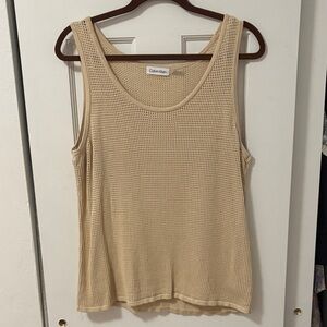 Calvin Klein Beige Mesh Tank Top